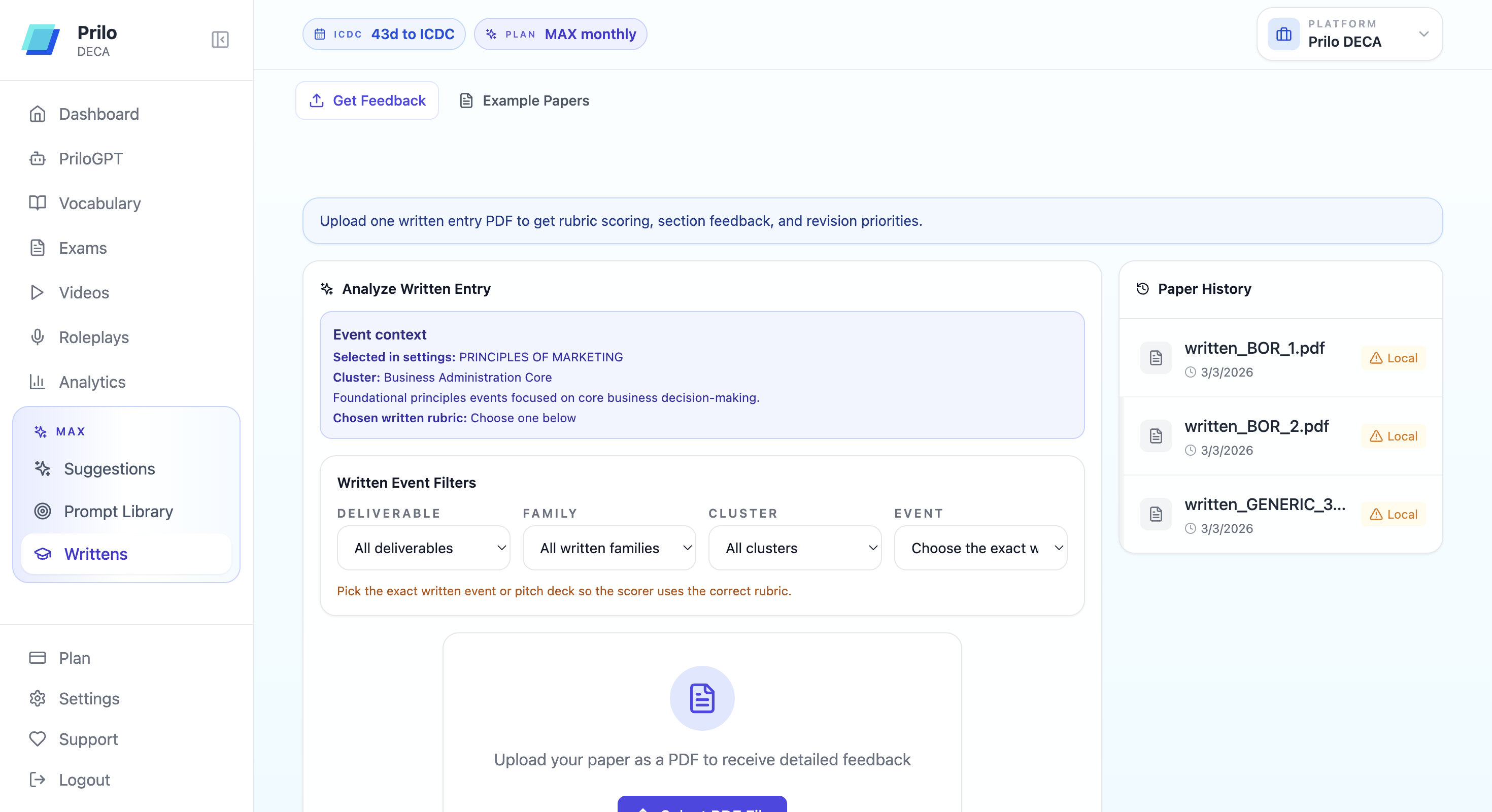 Prilo Patch Prilo - AI Study Platform for DECA, WSC, FBLA, and HOSA